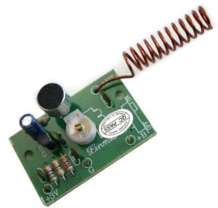 FM WIRELESS MIC 1-STATE 3VDC KIT 42x27x15mm FK701