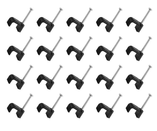 FLAT NAIL IN SADDLE 10mm BLACK - 100P/BAG CC-F10 BLACK
