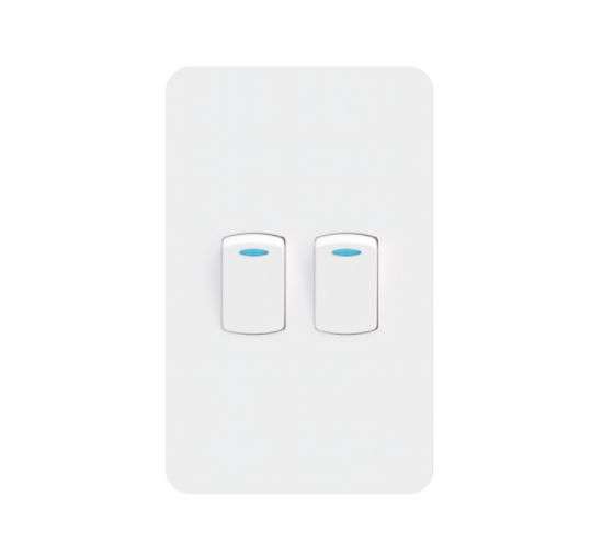 LIGHT SWITCH 2 LEVER 1WAY 16A 250V 2x4 G NEW3-N00300