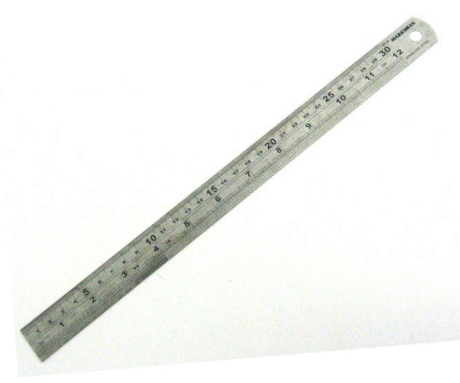 RULER STEEL METRIC/IMPER. 30CM G011-02