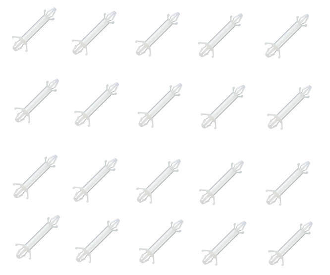 SPACER 2xCLIP FIT NYLON H=19mm D1=4mm D2=4.8mm - 500/BAG G212-419
