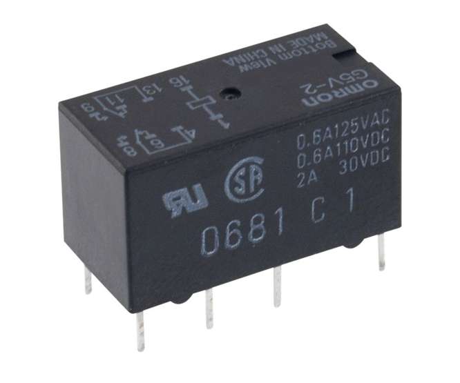 RELAY DPDT 2A 12VDC RECT 8PCB G5V-2-12DC
