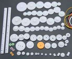 DIY PLASTIC GEAR KIT 75PCS; 0.16mm  PVC-GEAR-1.6 / 170207