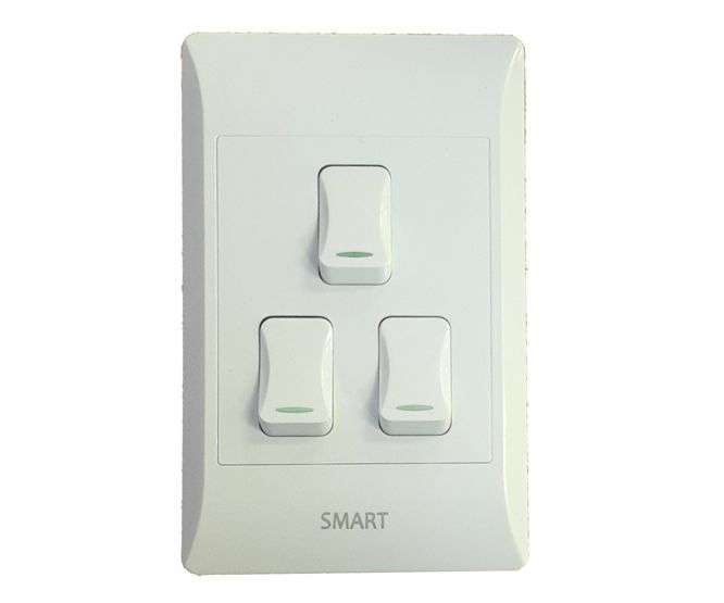3 LEVER 1 WAY LIGHT SWITCH GF-SW-S2031-SM