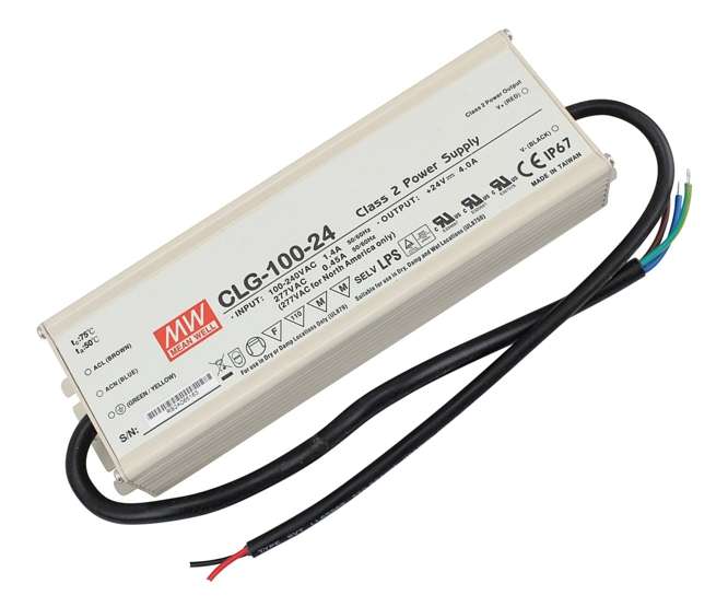 POWER SUPPLY ENCL LED I=220V O=24V 4A 96W CLG-100-24