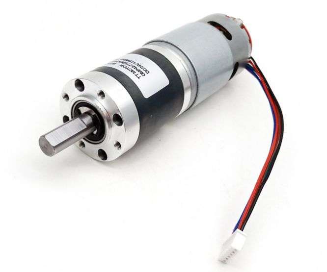 GEARED DC BRUSH MOTOR W/ENCODER 24V 1130RPM 2.8KG.CM GMP42-775PM-2460-4-EN