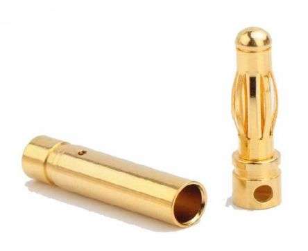 SET OF BANANA PLUG AND SOCKET 4mm GOLD PLATED GP4PS