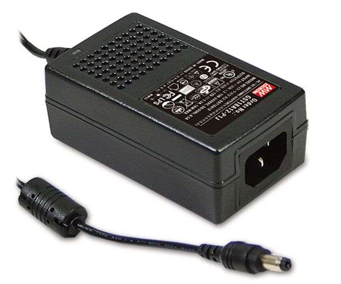 POWER SUPPLY D/T I=220V O=24V 0.75A 18W 2.1mm NO POWER LEAD GST18A24-P1J