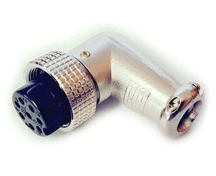 SOCKET RIGHT ANGLE 8W IN-LINE RING LOCK GX20-8