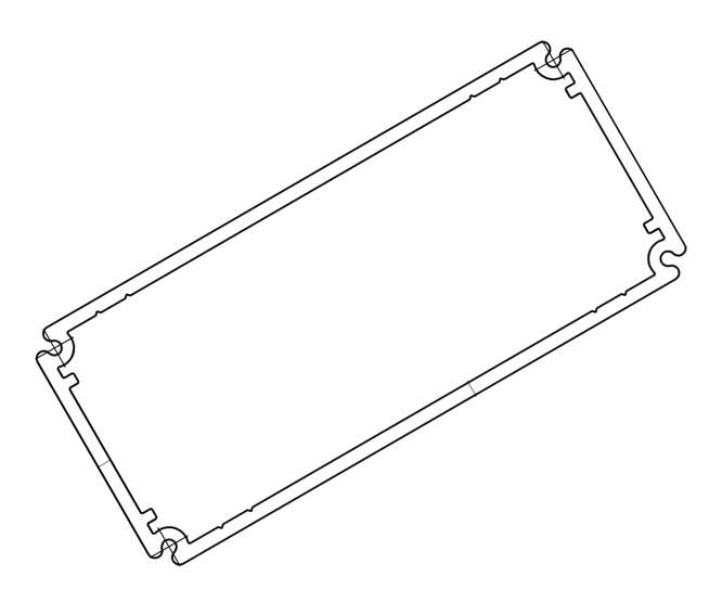 ALUMINIUM PROFILE MILL FINISH 109x48x100mm H13097-6063T6-1M
