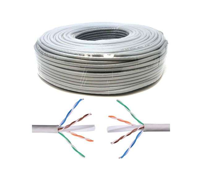 CAT6 UTP ETHERNET CABLE CCA SOLID GREY - 500m/ROLL H726UTPS-GY