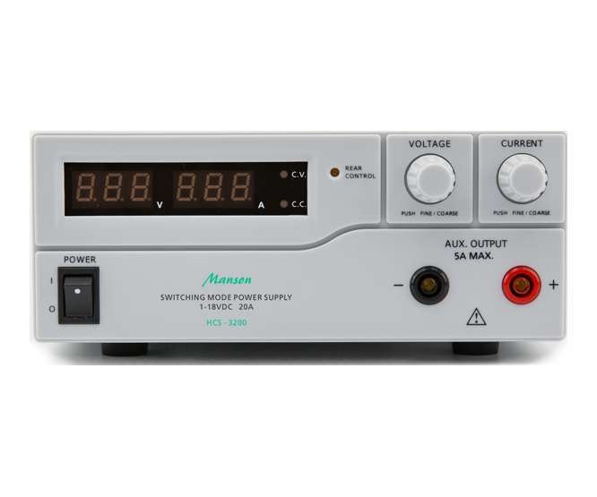 BENCH POWER SUPPLY DIGITAL 1CH 1-15V 30A HCS-3300