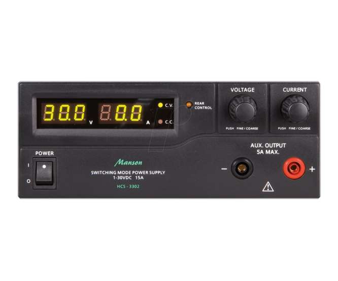 LAB / BENCH POWER SUPPLY 1CH 1- 30V 0-15A HCS-3302