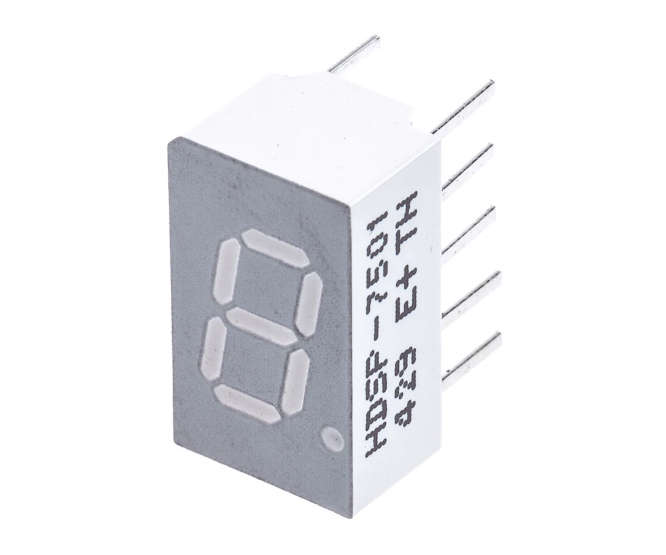 LED DISPLAY 7-SEG CA RED 5.4mcd H=7.6mm HDSP-7501 (A)   230243