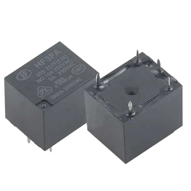 RELAY SPDT 10A 24VDC RECT 5PIN HF3FA/024-ZSTF(136)