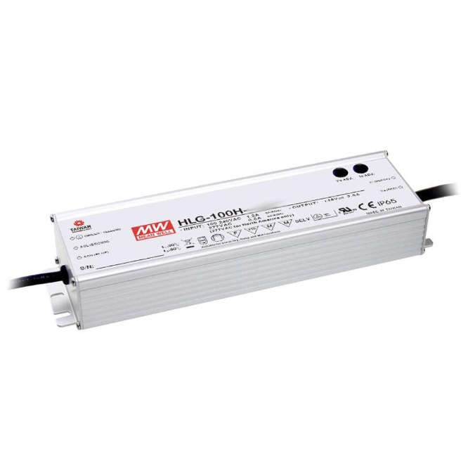 POWER SUPPLY ENCL LED I=220 O=24V 4.0A 100W HLG-100H-24B
