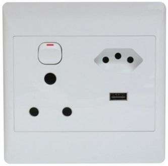 SOCKET MAINS WITH 2.1A USB HOR-1076