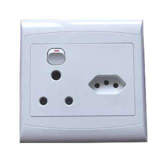 SOCKET WALL 4x4 1x15A,1x5A HOR-1085