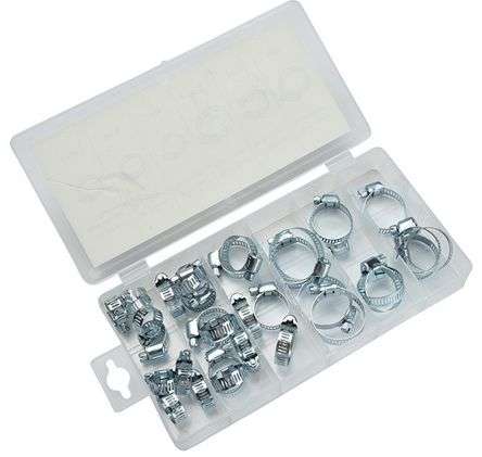 PIPE/ HOSE CLAM ASSORTMENT 34 SETS 190198