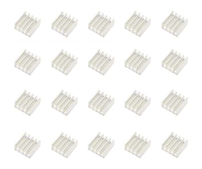 ALUMINIUM HEAT SINK STICK ON 9x9x5mm - 100/BAG HS-9*9*5