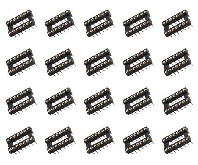 IC SOCKET 0.3 14W TULIP RND NAR 34PCS/TUBE ISM14