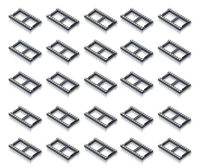 IC SOCKET 0.6 24W TULIP RND WIDE 20PCS/TUBE ISM24T1-06