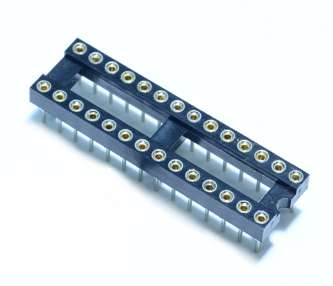 IC SOCKET 0.3 28W TULIP RND NAR  17P/TUBE  ISM28T1-03  /  200333