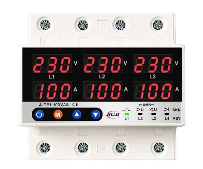 DIGITAL UNDER / OVER VOLTAGE / TIMER PROTECTOR 3-PHASE 220VAC JJTP1-100VAS