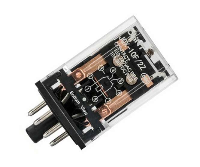 RELAY DPDT 10A 12VDC ROUND 8PIN JQX-10F2Z DC12V