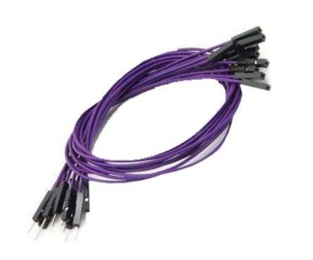 JUMPER LEAD 200mm PLUG-SOCKET PURPLE - MPQ=10  ME18-010-02-PS-PU *A*