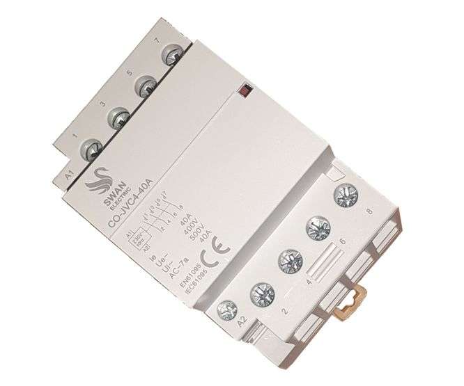 MODULAR CONTACTOR DIN 40A 230VAC COIL 4P (4N/O) CO-JVC4-40A-230V