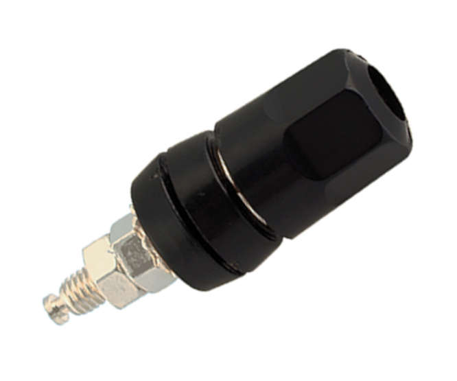 BANANA SOCKET / BINDING POST 4mm BLACK L=45mm K208-BK