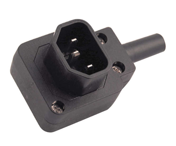 C14 IEC R/A PLUG ADPATER RE-WIRE BLACK K24171U