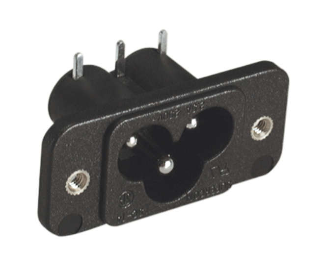 PLUG P/M W/FLANGE 3-PIN RND AC K2427