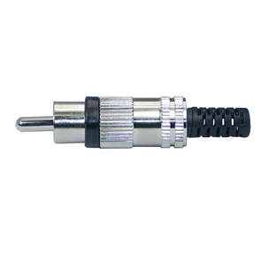 PLUG RCA STR METAL W/SLV BLACK  K29581