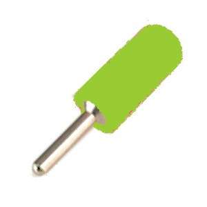 PLUG BANANA 2mm GRE RND SOL-TY K295980-GR
