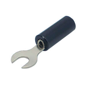 FORK TERMINAL 6.3mm BLACK PLASTIC K296095-BLACK