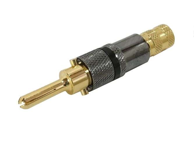 4mm BANANA PLUG BLACK EXTENED PIN K29639X BLACK