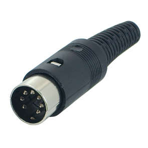 PLUG DIN IN-LINE 7P 270D W/REL K3161G