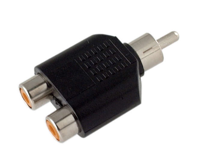 ADAPTER RCA PLUG-RCAx2 SOCKET K32605