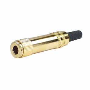 SOCKET STEREO 6.3 FEM GOLD-P K3546X   GOLD PLATED