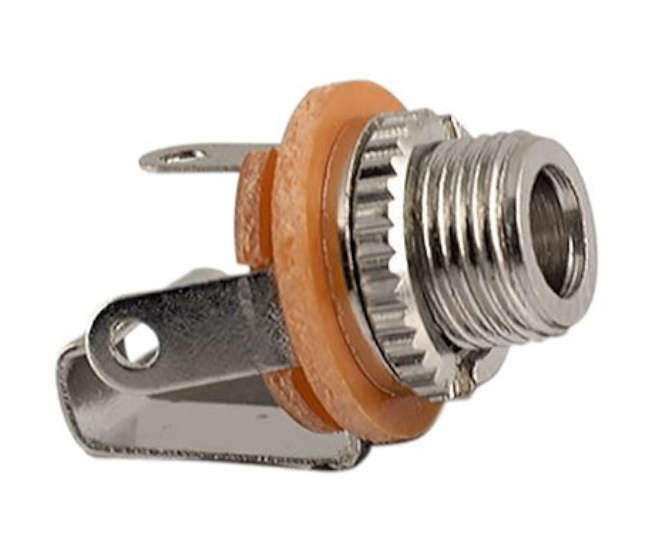 AUDIO FEMALE CONNECTOR 3.5mm 2 CONTACTS NICKEL K3591