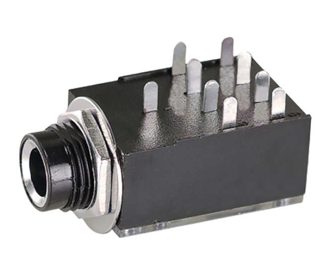 6.3mm STERAO SOCKET PCB BOX 9-PIN K3606D     RoHS