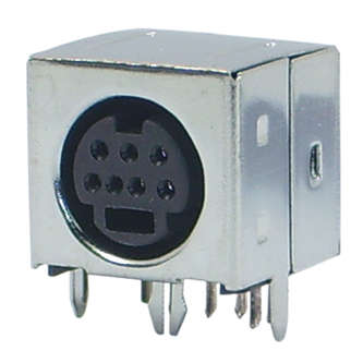 SOCKET MINI-DIN 7W R/A PCB K37152G
