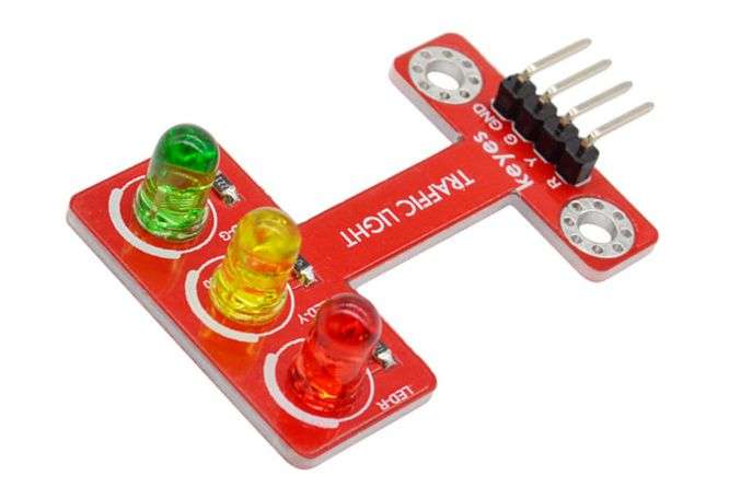 TRAFFIC SIGNAL RYG 5mm LED 5V 45x28x11mm KE0118