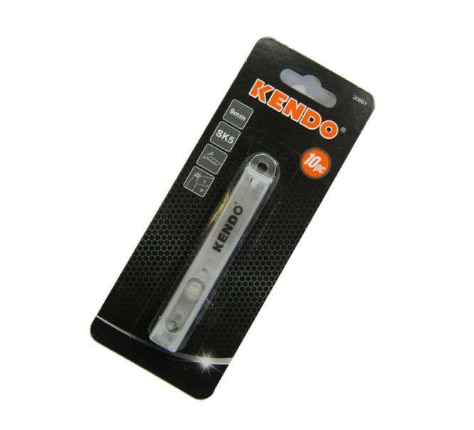 SAFETY KNIFE SNAP OFF BLADES 9MM 10PCS KEN30651