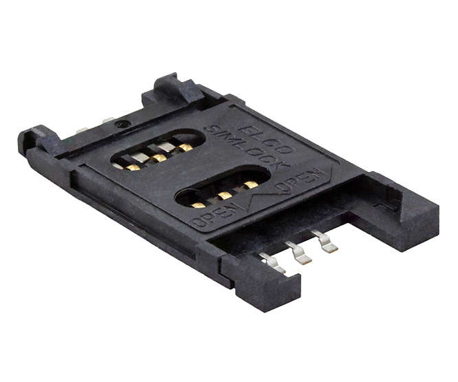 SIM CARD SOCKET SMD HINGED 6-PIN KF-014