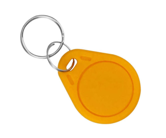 KEYCHAIN / FOB RFID TAG TK4100 125KHz ORANGE 32x40mm KF-TK4100-125KHz