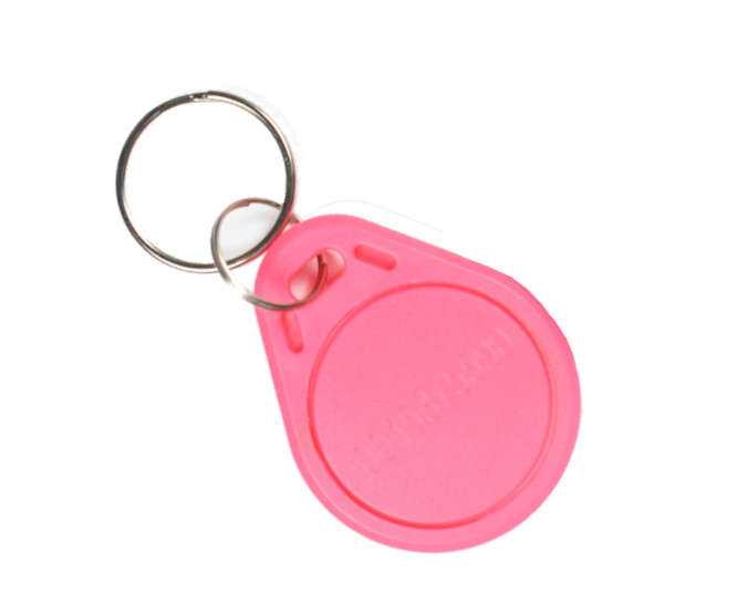 KEYCHAIN / FOB RFID TAG TK4100 125KHz iID2 PINK 36x29x6.6mm KF-TK4100-125KHz