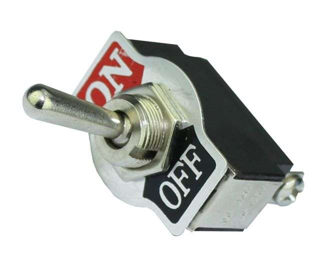 TOGGLE SWITCH MEDIUM SPST SCR ON-OFF LEGEND  KN3B-101A / 190725